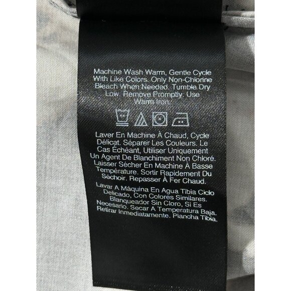 Donna Karan Womens Sleeveless Printed Tie-Front Shirt Dress Black Tan Size 12 - Picture 10 of 10